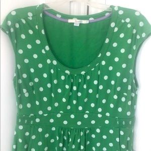 Boden Kelly Green Polka Dot Dress